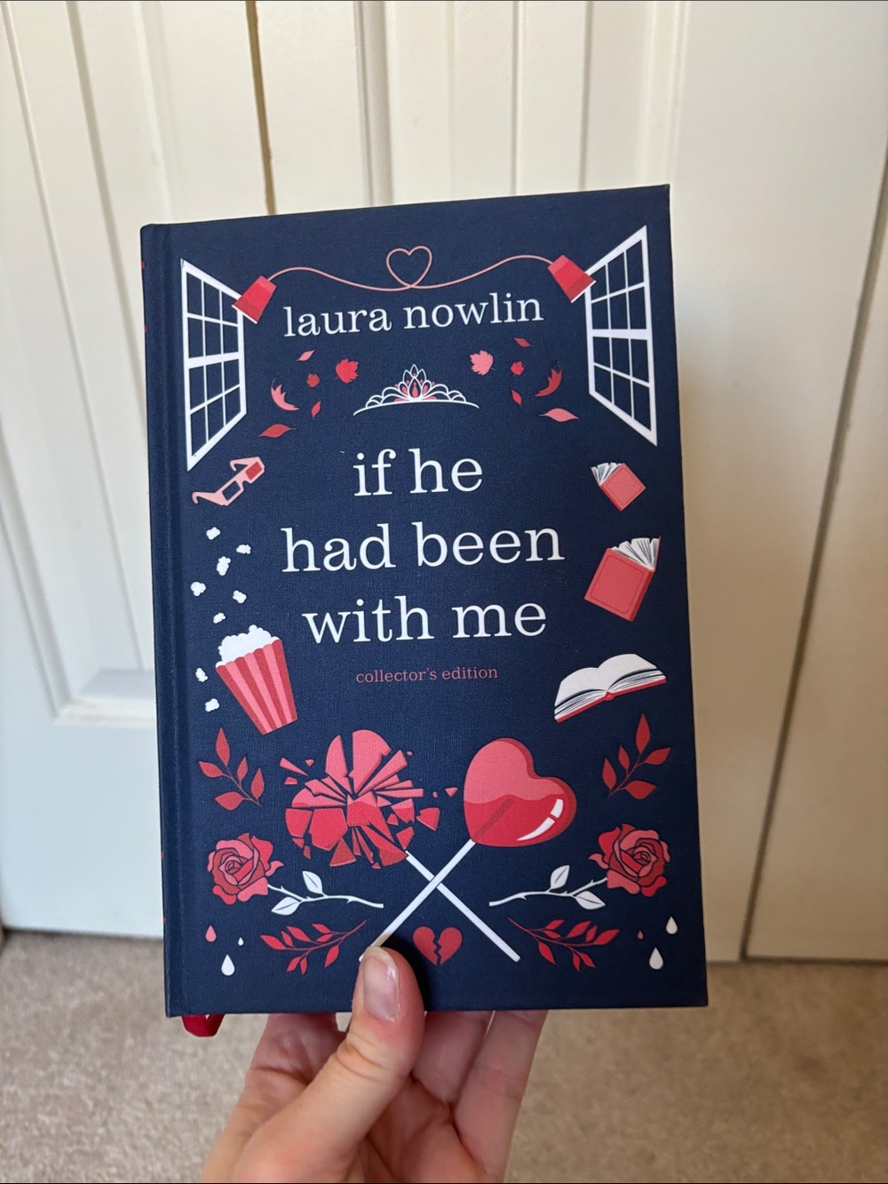 Laura Nowlin "If He Had Been With Me" Collector's Edition - Navy & Pink